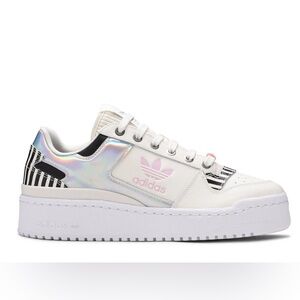 Adidas White and Pink Chunky Sole Sneakers “I love Dance”